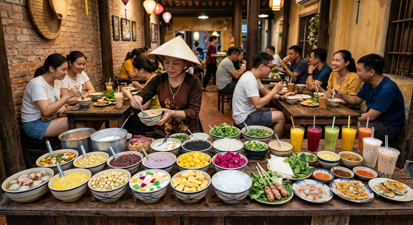 Khám phá không gian và thực đơn đa dạng tại quán chè Trương Công Định